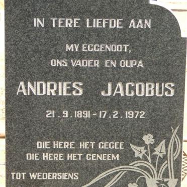 MERWE Andries Jacobus, van der 1891-1972 &amp; Elizabeth Johanna CRAILL 1897-1981