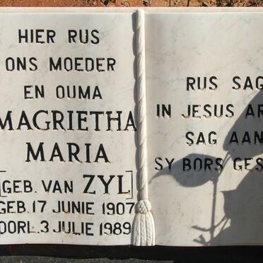 MULDER Magrietha Maria nee VAN ZYL 1907-1989