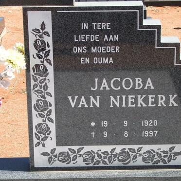 MYBURGH Andries Jacoba nee VAN NIEKERK 1920-1997