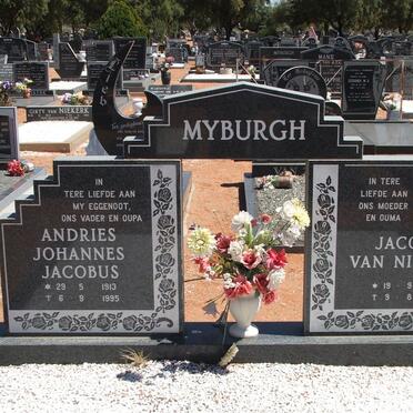 MYBURGH Andries Johannes Jacobus 1913-1995 &amp; Jacoba VAN NIEKERK 1920-1997