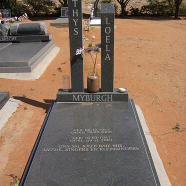 MYBURGH Thys 1942-2000 &amp; Loëla 1951-2003