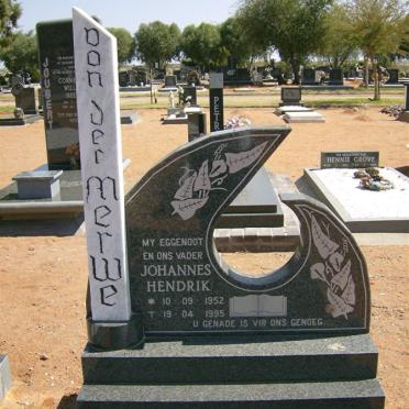 MERWE Johannes Hendrik, van der 1952-1995
