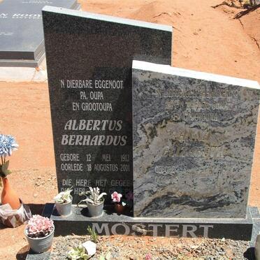 MOSTERT Albertus Berhardus 1913-2001 &amp; Anna Elizabeth 1920-