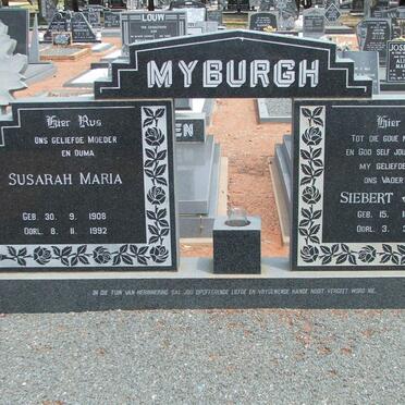 MYBURGH Siebert Jacobus 1909-1980 &amp; Susarah Maria 1908-1992