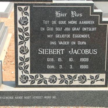 MYBURGH Siebert Jacobus 1909-1980 &amp; Susarah Maria 1908-1992