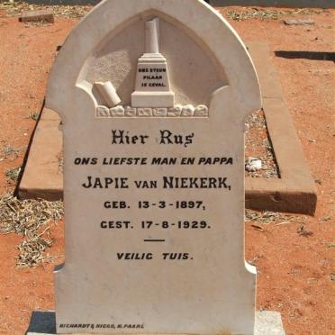 NIEKERK Japie, van 1897-1929