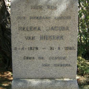 NIEKERK Helena Jacoba, van 1879-1965