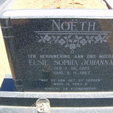 NOËTH Elsie Sophia Johanna 1905-1987
