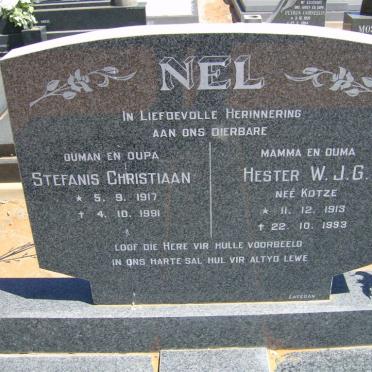 NEL Stefanis Christiaan 1917-1991 &amp; Hester W.J.G. KOTZE 1913-1993