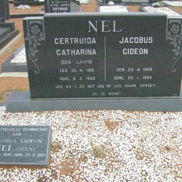 NEL Jacobus Gideon 1906-1993 &amp; Gertruida Catharina LAUFS 1916-1982 :: NEL Jacobus Gideon 1934-1989