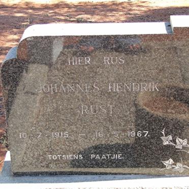 RUST Johannes Hendrik 1915-1967