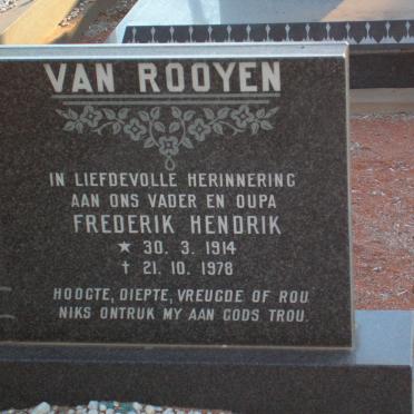 ROOYEN Frederik Hendrik, van 1914-1978