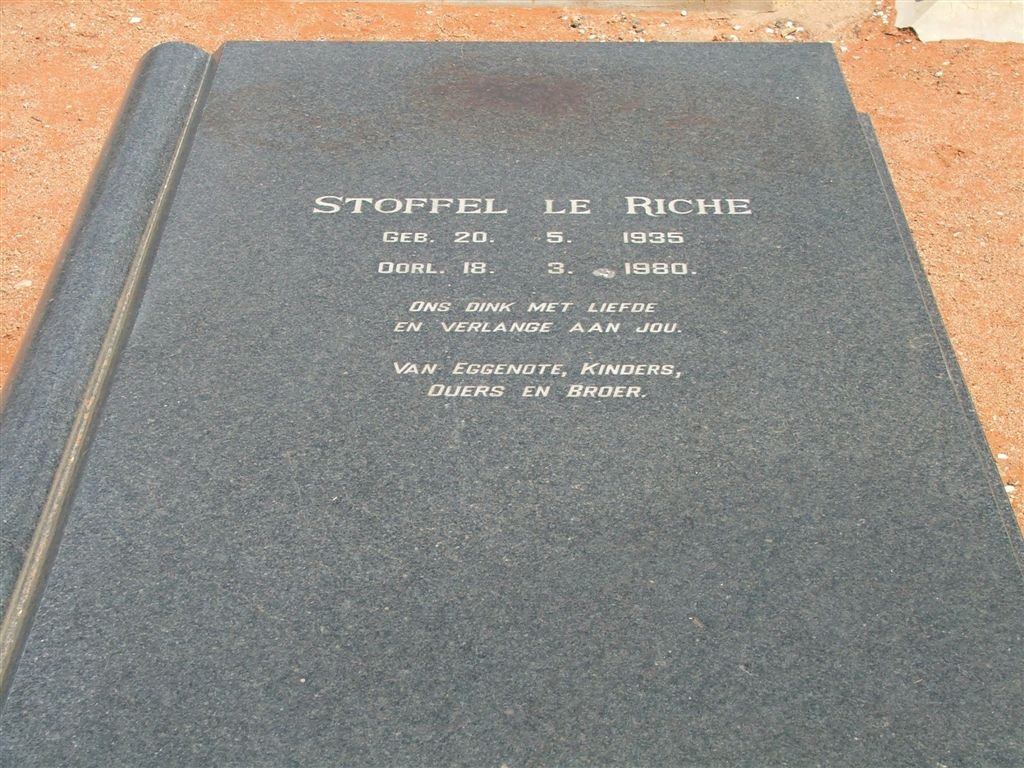 RICHE Stoffel, le 1935-1980