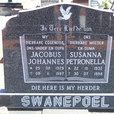 SWANEPOEL Jacobus Johannes 1929-1997 &amp; Susanna Petronella 1932-1998
