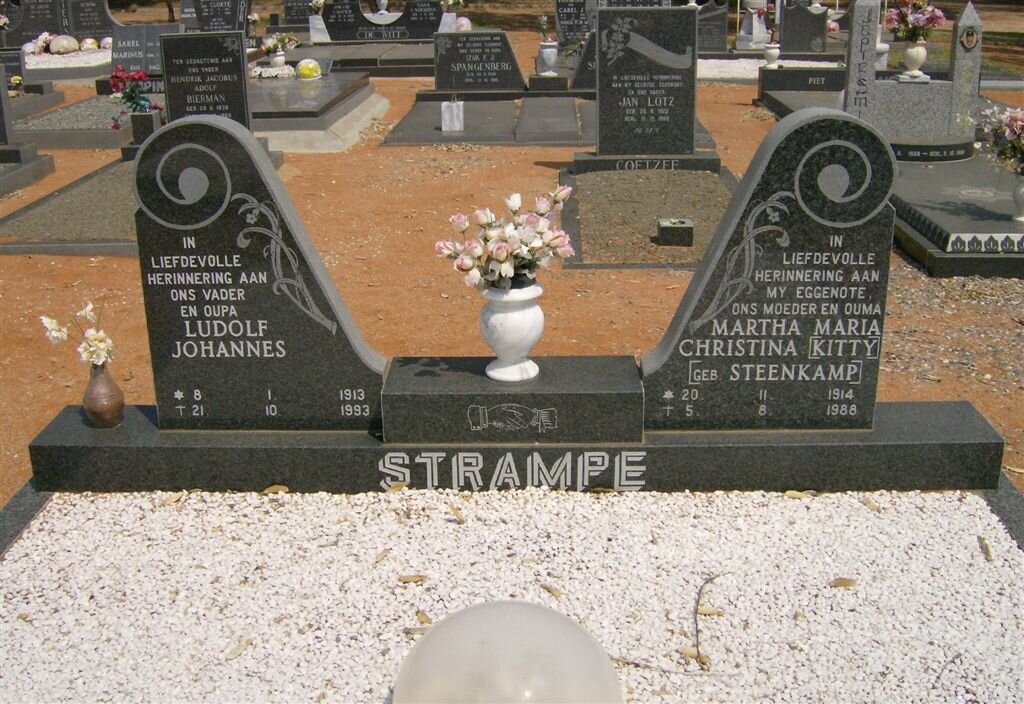 STRAMPE Ludolf Johannes 1913-1993 &amp; Martha Maria Christina STEENKAMP 1914-1988