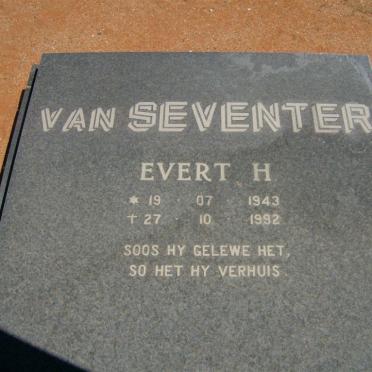 SEVENTER Evert H., van 1943-1992