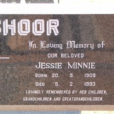 SCHOOR Jacques Gideon Tredoux 1905-1976 &amp; Jessie MINNIE 1909-1993
