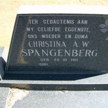 SPANGENBERG Izak F.J. 1906-1989 &amp; Christina A.W. 1911-