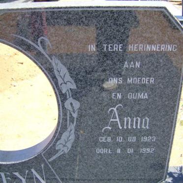 STEYN Tewie 1918-1985 &amp; Anna 1923-1992