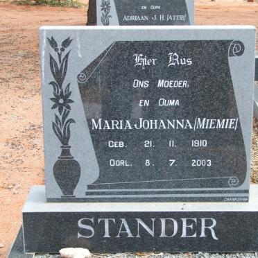 STANDER Maria Johanna 1910-2003