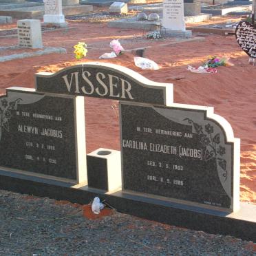 VISSER Alewyn Jacobus 1898-1990 &amp; Carolina Elizabeth JACOBS 1903-1986
