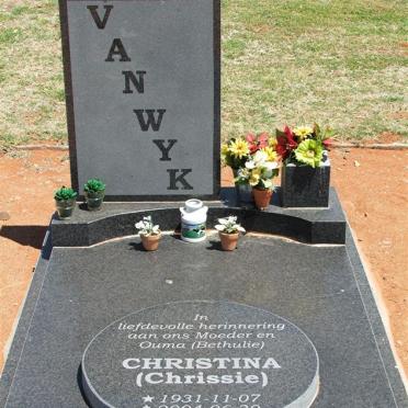 WYK Christina, van  1931-2004