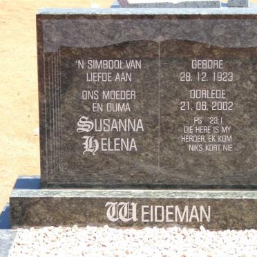 WEIDEMAN Susanna Helena 1923-2002