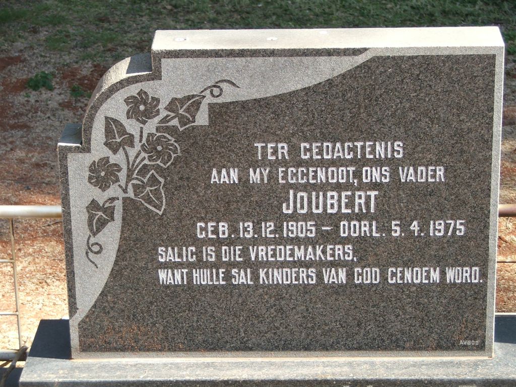 WESTHUIZEN Joubert, van der 1905-1975