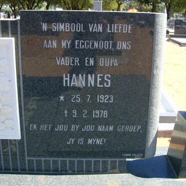 WESTHUIZEN Hannes, van der 1923-1978