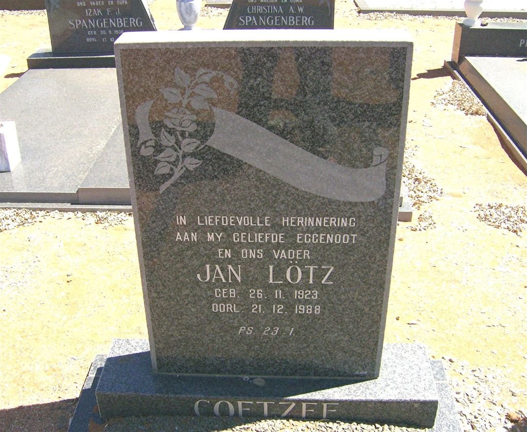 COETZEE Jan Lötz 1923-1988