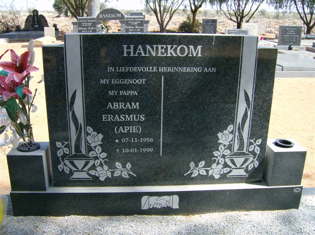 HANEKOM Abram Erasmus 1956-1999