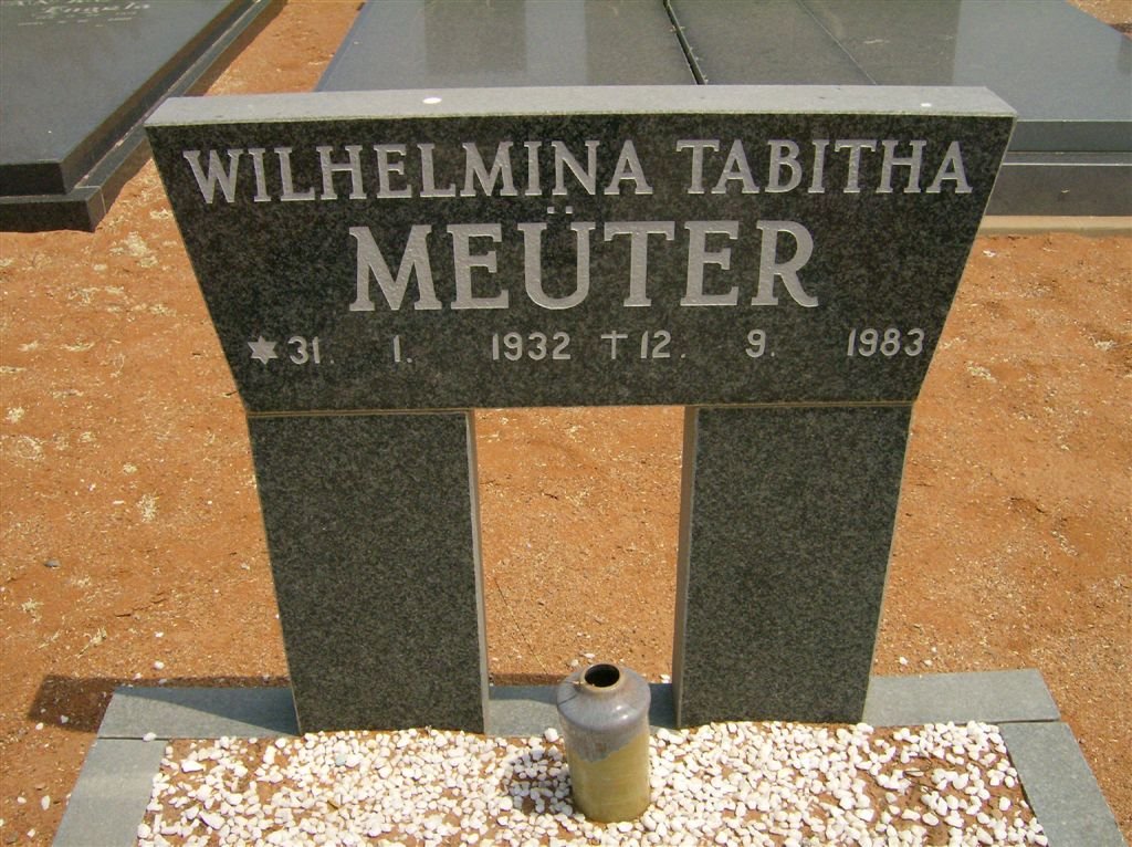 MEÜTER Wilhelmina Tabitha 1932-1983