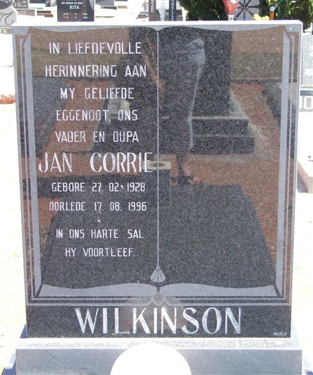 WILKINSON Jan Corrie 1928-1996