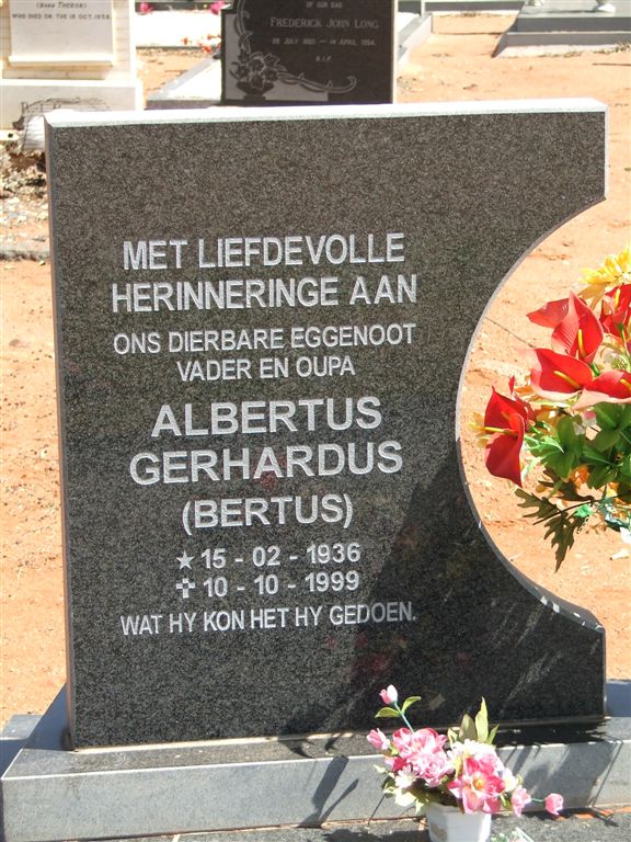 ZYL Albertus Gerhardus, van 1936-1999