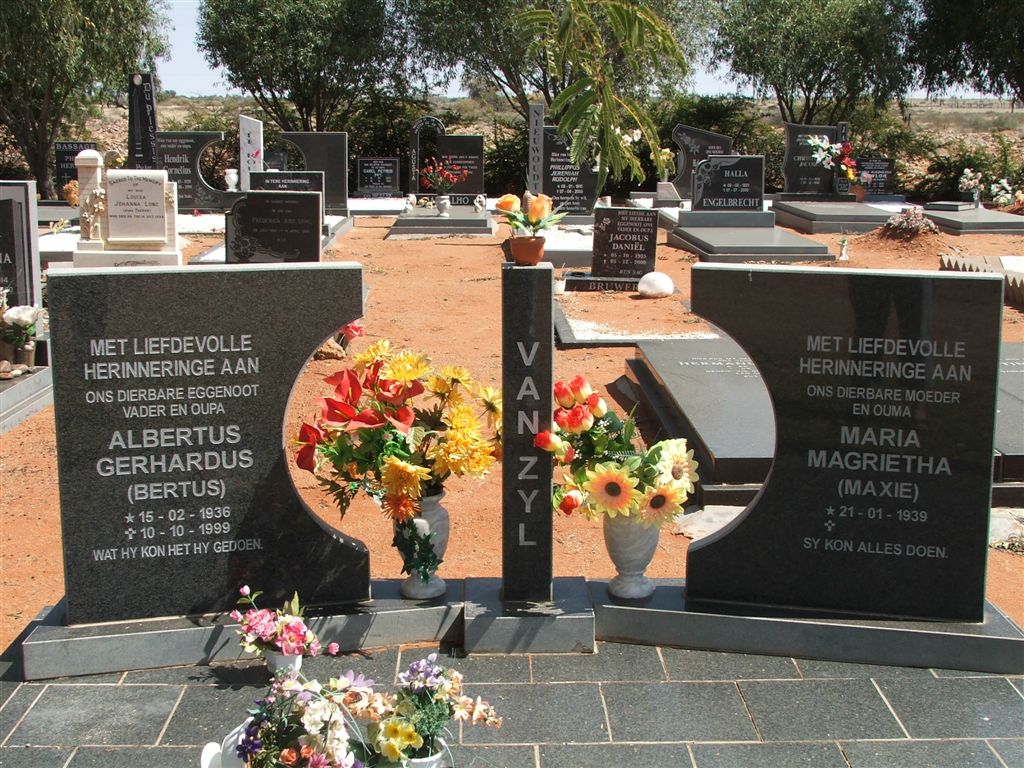 ZYL Albertus Gerhardus, van 1936-1999 &amp; Maria Magrietha 1939-