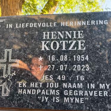 KOTZE Hennie 1954-2023