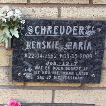 SCHREUDER Renskie Maria 1952-2009