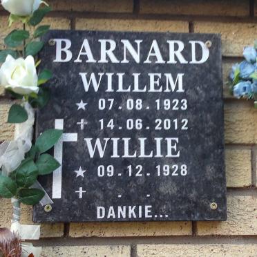 BARNARD Willem 1923-2012 &amp; Willie 1928-