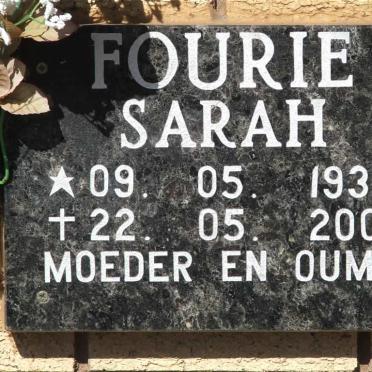 FOURIE Sarah 1937-2007