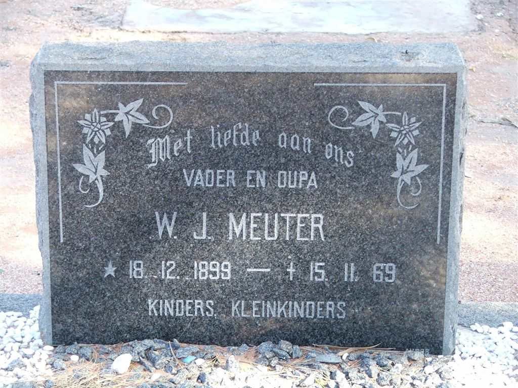 MEUTER W.J. 1899-1969