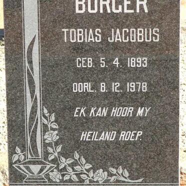 BURGER Tobias Jacobus 1893-1978