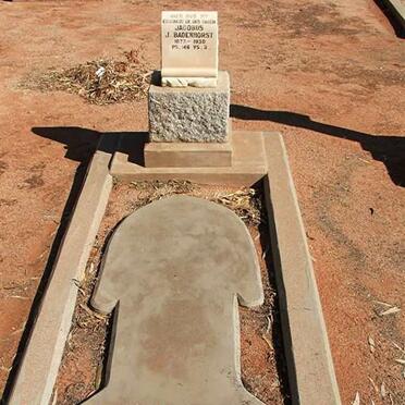 BADENHORST Jacobus J. 1873-1930