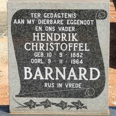 BARNARD Hendrik Christoffel 1882-1964