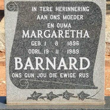 BARNARD Hendrik Christoffel 1882-1964 &amp; Margaretha 1896-1989