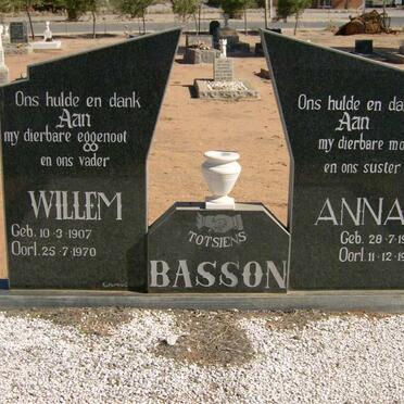 BASSON Willem 1907-1970 &amp; Anna 1910-1989