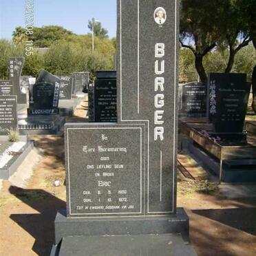 BURGER Eric 1950-1972