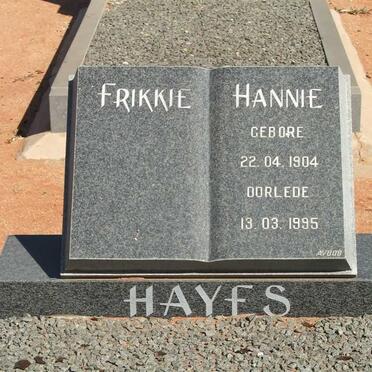 HAYES Hannie 1904-1995