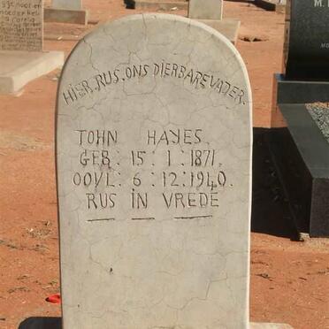 HAYES John 1871-1940