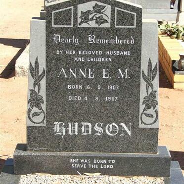 HUDSON Anne E. M. 1907-1967