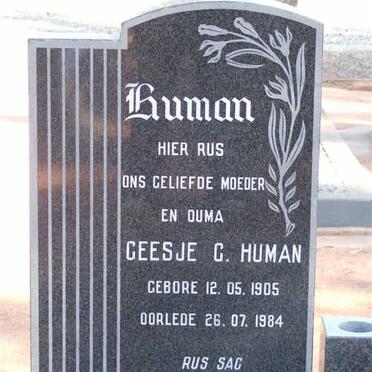 HUMAN Geesje C. 1905-1984